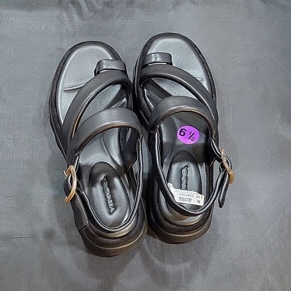 BRAND NEW VINCE WOMEN'S SANTA CRUZ LEATHER ANKLE STRAP PLATFORM SANDALS - Picture 8 of 16